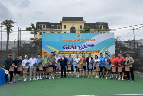 Viện kiểm sát nhân dân tỉnh Bắc Giang tổ chức Giải Pickleball mừng Đảng, mừng Xuân năm 2025