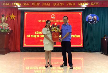 Lễ công bố và trao Quyết định bổ nhiệm chức vụ Phó Chánh Văn phòng  Viện kiểm sát nhân dân tỉnh Bắc Giang