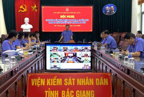 Phòng 1 VKSND tỉnh Bắc Giang tổ chức Hội nghị chuyên đề  “Nhận diện một số vi phạm, thiếu sót trong công tác giải quyết các vụ án hình sự về ma tuý”